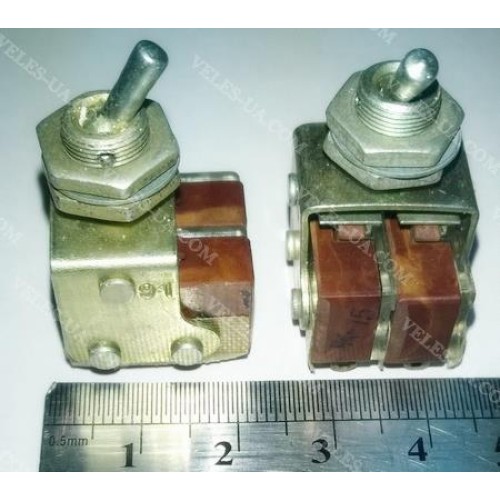 тумблер МТ-3 (ON-ON, 6 pin), СССР (артикул: 23-0710.) тумблер МТ-3 (ON-ON, 6 pin), СССР (артикул: 23-0710.)
