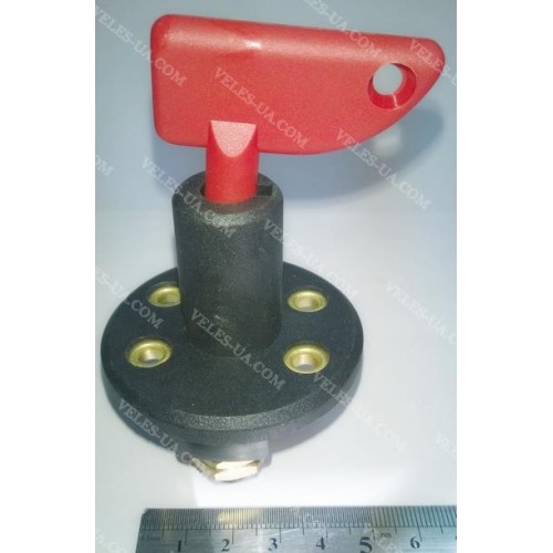 Вимикач маси М10х1,5 300A/60V ON-OFF (ключ) (артикул: 23-0739.) Вимикач маси М10х1,5 300A/60V ON-OFF (ключ) (артикул: 23-0739.)