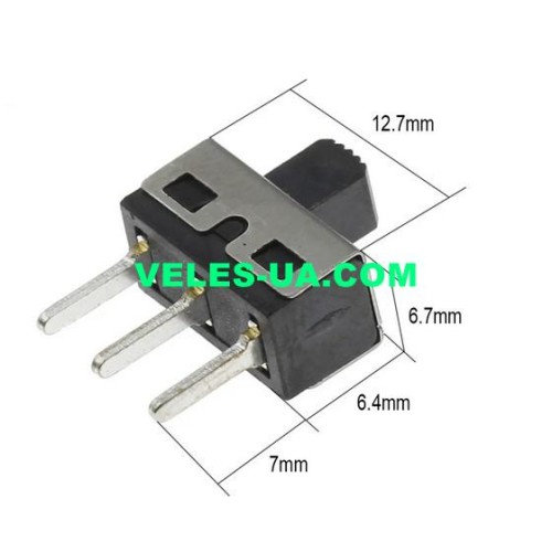 перемикач повзунковий SS12D10G5 ON-ON 3P 2 положення 3A/250V (артикул: 23-0773.) перемикач повзунковий SS12D10G5 ON-ON 3P 2 положення 3A/250V (артикул: 23-0773.)