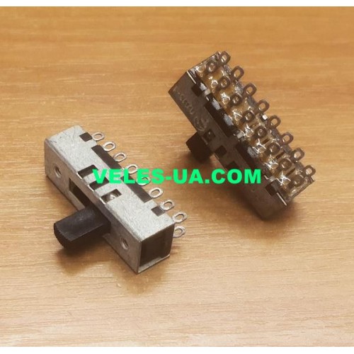 перемикач повзунковий ПД13-1 (3 положения 16pin) 31х9,6х8,5, СССР (артикул: 23-0782.) перемикач повзунковий ПД13-1 (3 положения 16pin) 31х9,6х8,5, СССР (артикул: 23-0782.)