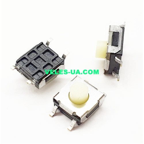 кнопка тактова SMD 6х6х 4,3, 4pin, шток 2,0мм (артикул: 23-0910.) кнопка тактова SMD 6х6х 4,3, 4pin, шток 2,0мм (артикул: 23-0910.)