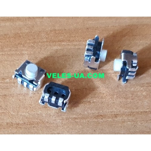 кнопка тактова SMD КУТОВА 4,5х3х 2,4, 3pin, шток 1мм (артикул: 23-0916.) кнопка тактова SMD КУТОВА 4,5х3х 2,4, 3pin, шток 1мм (артикул: 23-0916.)