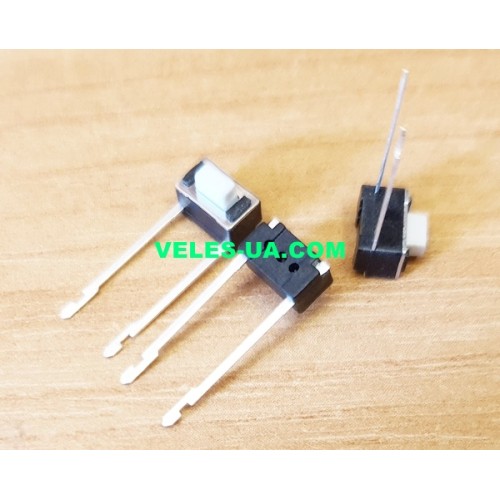 кнопка тактова КУТОВА 6х3.0х 5, 2pin, шток 0,9мм довгі ноги (артикул: 23-0921.) кнопка тактова КУТОВА 6х3.0х 5, 2pin, шток 0,9мм довгі ноги (артикул: 23-0921.)