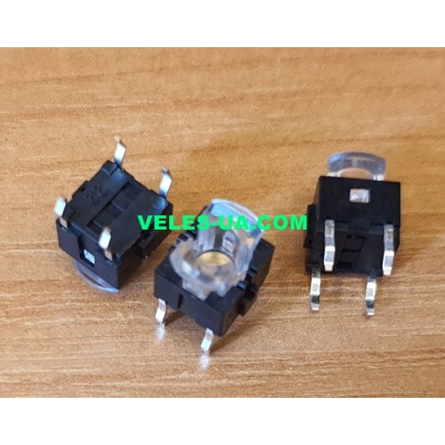кнопка 7,0х7,0х7,0, 4pin 4мм, шток 2,4мм без фіксації (артикул: 23-0924.) кнопка 7,0х7,0х7,0, 4pin 4мм, шток 2,4мм без фіксації (артикул: 23-0924.)