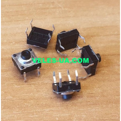 кнопка 7,3х7,3х4,6, 4pin 4,5мм, шток 0,9 мм (ON)-OFF без фіксації (артикул: 23-0934.) кнопка 7,3х7,3х4,6, 4pin 4,5мм, шток 0,9 мм (ON)-OFF без фіксації (артикул: 23-0934.)