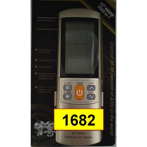 Пульт Кондиціонер KT-N828 універсал. 2000 (артикул: 24-1682) Пульт Кондиціонер KT-N828 універсал. 2000 (артикул: 24-1682)