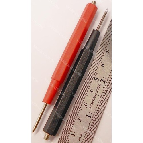 Щуп до тестера L=100mm з різьбою, RD/BK (ціна за 1шт.) YY2632 (артикул: 25-0878.) Щуп до тестера L=100mm з різьбою, RD/BK (ціна за 1шт.) YY2632 (артикул: 25-0878.)