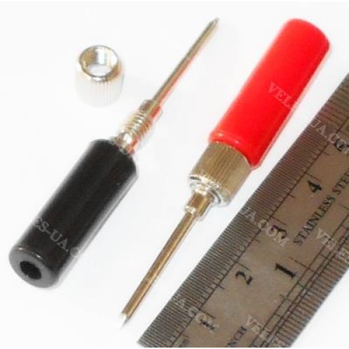 Щуп до тестера імпорт розборний, L=60mm, d=2mm, HQ BK (артикул: 25-0884.BK) Щуп до тестера імпорт розборний, L=60mm, d=2mm, HQ BK (артикул: 25-0884.BK)