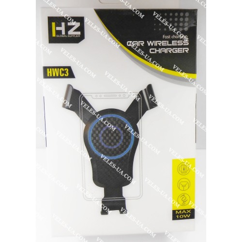 тримач телефону HZ HWC3 + зарядка безпровідна, на решітку, чорний 5372 (артикул: 25-1041) тримач телефону HZ HWC3 + зарядка безпровідна, на решітку, чорний 5372 (артикул: 25-1041)