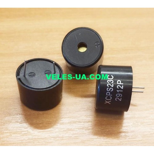 Бузер DC12V з генератором XCPS23C, d23x16mm, 12VDC (артикул: 28-0260.) Бузер DC12V з генератором XCPS23C, d23x16mm, 12VDC (артикул: 28-0260.)