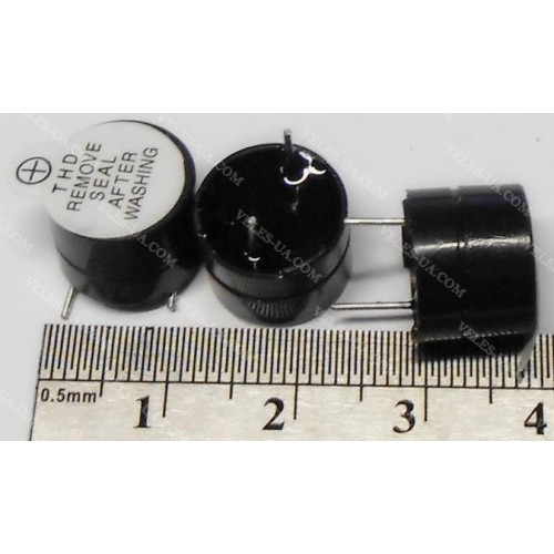 Бузер DC12V з генератором KPX-1212B, d12x9.5mm, 8-15VDC, 85dB, 2.3+-0.3kHz (артикул: 28-0526.) Бузер DC12V з генератором KPX-1212B, d12x9.5mm, 8-15VDC, 85dB, 2.3+-0.3kHz (артикул: 28-0526.)