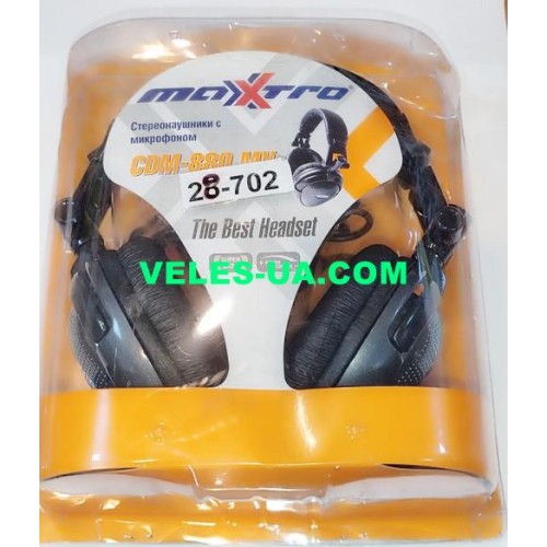 навушник ЛАПУХИ + МІКРОФОН Maxxtro 880 (артикул: 28-0702.) навушник ЛАПУХИ + МІКРОФОН Maxxtro 880 (артикул: 28-0702.)