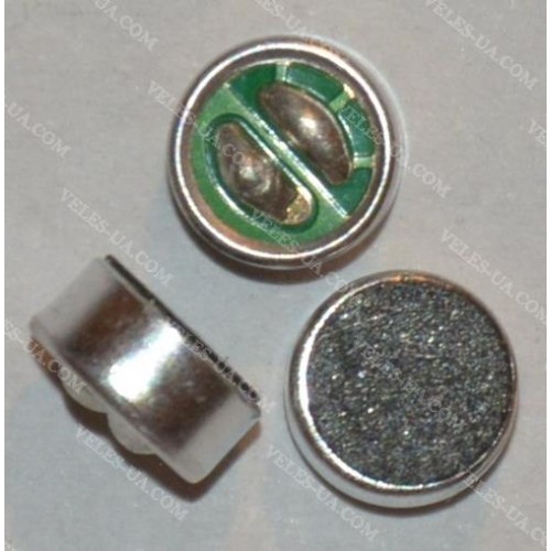 Мікрофон електретний, d6.0x2.7mm, 2.0VDC, -60dB, 2.2kOmh, Китай (артикул: 28-0719.) Мікрофон електретний, d6.0x2.7mm, 2.0VDC, -60dB, 2.2kOmh, Китай (артикул: 28-0719.)
