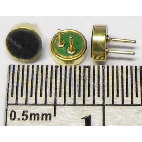 Мікрофон електретний, d4.0x1.5mm, 3VDC (1.5-10V), -48...66dB, s/n=56dB, Imax=0.5mA, з ножками, Китай (артикул: 28-0760.) Мікрофон електретний, d4.0x1.5mm, 3VDC (1.5-10V), -48...66dB, s/n=56dB, Imax=0.5mA, з ножками, Китай (артикул: 28-0760.)