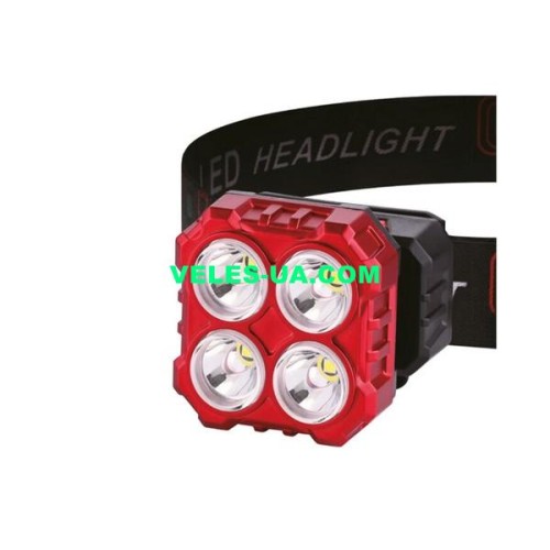 Ліхтарик налобний Panther PT-5208 4 LED, mikroUSB (вбудованний Li-ion акум. 600 mAh (артикул: 29-0652.) Ліхтарик налобний Panther PT-5208 4 LED, mikroUSB (вбудованний Li-ion акум. 600 mAh (артикул: 29-0652.)