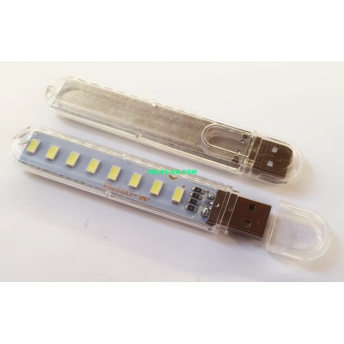 Ліхтарик USB 8LED 2835 , DC5V, білий холодний, в корпусі, 102х18х9мм (артикул: 29-0664.) Ліхтарик USB 8LED 2835 , DC5V, білий холодний, в корпусі, 102х18х9мм (артикул: 29-0664.)