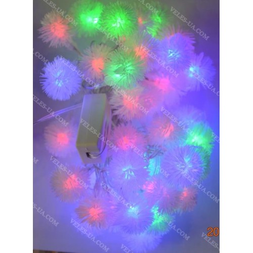 гірлянда 40LED, Сніжинка шарик, RGB (артикул: 29-0764.RGB) гірлянда 40LED, Сніжинка шарик, RGB (артикул: 29-0764.RGB)