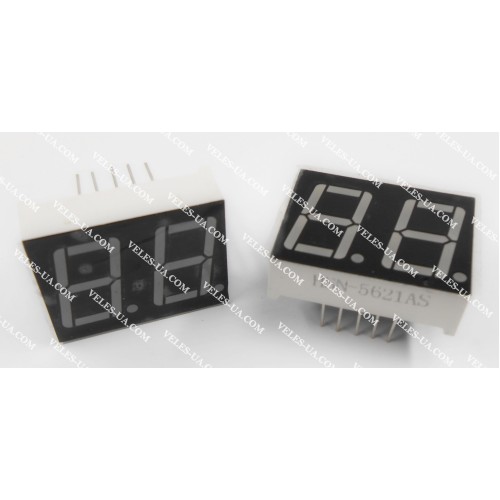LED індикатор 2 роз., Катод, RD, 0.56 LED індикатор 2 роз., Катод, RD, 0.56