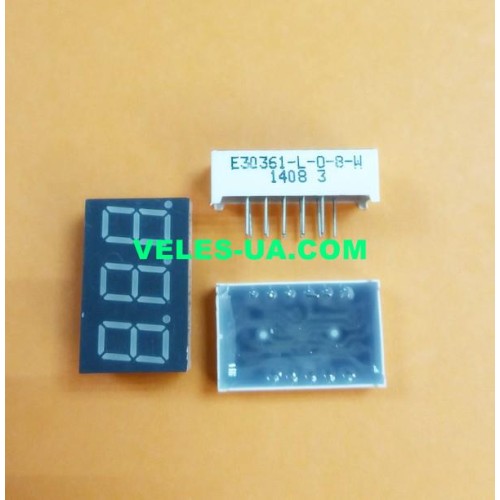 LED індикатор 3 роз., Анод, RD, 0,56 LED індикатор 3 роз., Анод, RD, 0,56