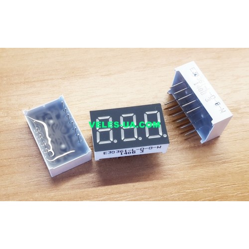 LED індикатор 3 роз., Катод, RD, 0,36 LED індикатор 3 роз., Катод, RD, 0,36