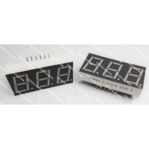 LED індикатор 3 роз., Анод, RD, 0.56 LED індикатор 3 роз., Анод, RD, 0.56