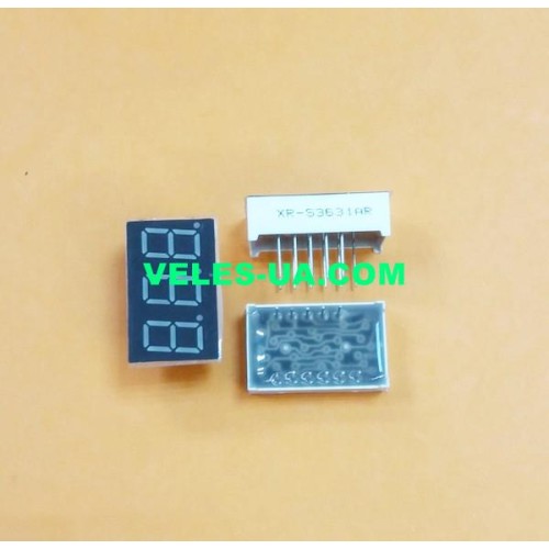 LED індикатор 3 роз., Катод, RD, 0,36 LED індикатор 3 роз., Катод, RD, 0,36