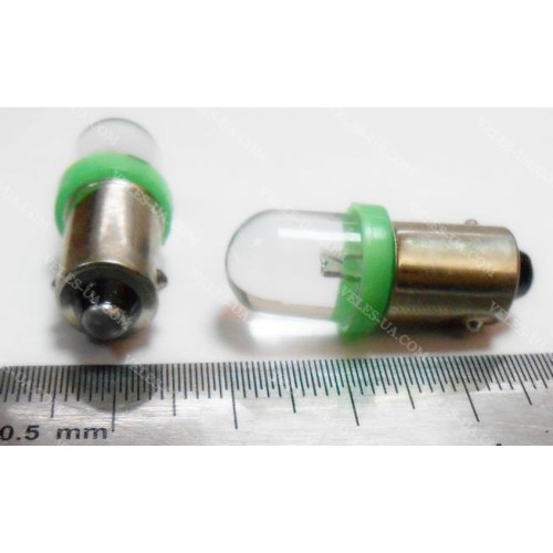 авто-лампочка BA9S-1LED-FLUX ЗЕЛЕНИЙ код-020/5 (артикул: 29-1005.GN) авто-лампочка BA9S-1LED-FLUX ЗЕЛЕНИЙ код-020/5 (артикул: 29-1005.GN)