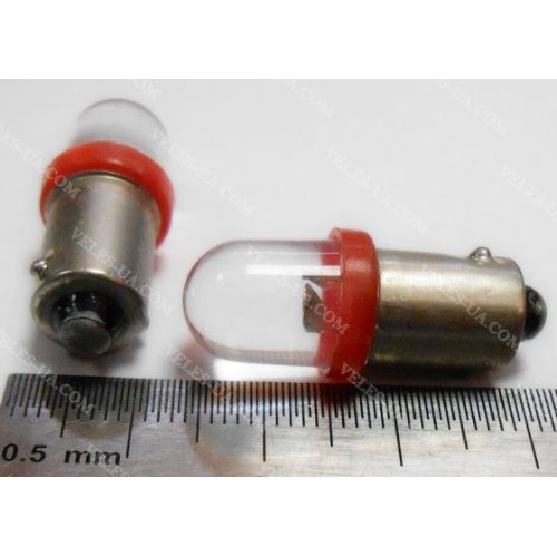 авто-лампочка BA9S-1LED-FLUX ЧЕРВОНИЙ код-20/2 (артикул: 29-1005.RD) авто-лампочка BA9S-1LED-FLUX ЧЕРВОНИЙ код-20/2 (артикул: 29-1005.RD)