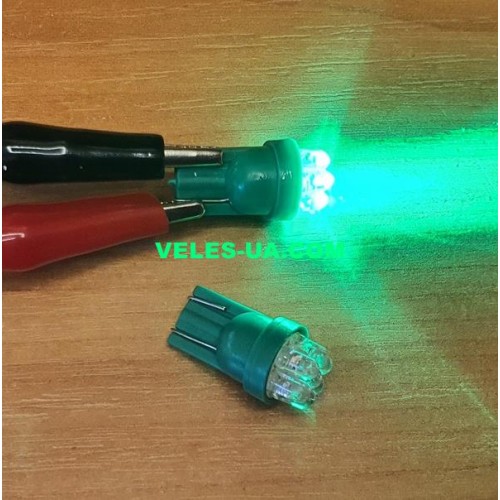 авто-лампочка T10- 7LED FLUX ЗЕЛЕНИЙ код-043 (артикул: 29-1011.GN) авто-лампочка T10- 7LED FLUX ЗЕЛЕНИЙ код-043 (артикул: 29-1011.GN)