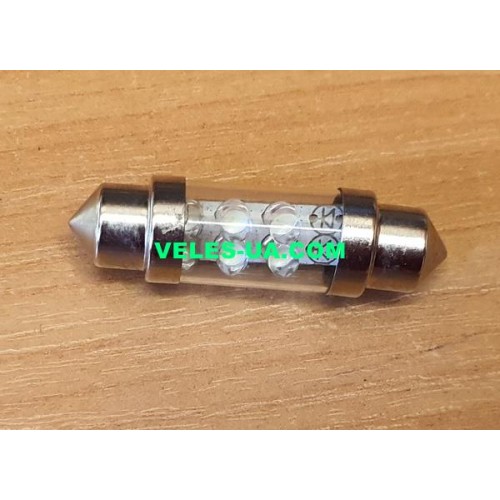 авто-лампочка S-36mm-6LED FLUX БІЛИЙ код-114 (артикул: 29-1025.W) авто-лампочка S-36mm-6LED FLUX БІЛИЙ код-114 (артикул: 29-1025.W)