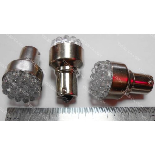 авто-лампочка S25-19LED FLUX, 1конт, ЖОВТИЙ код-158 (артикул: 29-1036.Y) авто-лампочка S25-19LED FLUX, 1конт, ЖОВТИЙ код-158 (артикул: 29-1036.Y)