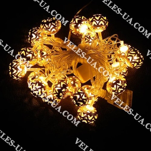 гірлянда 20LED, Шарики Gold, 4м, білий теплий, RV-09-1 (артикул: 29-1514.) гірлянда 20LED, Шарики Gold, 4м, білий теплий, RV-09-1 (артикул: 29-1514.)