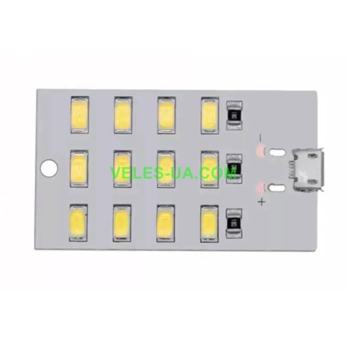 модуль DC5V LED-12, 5730, 360mA, гніздо mikroUSB (артикул: 29-2013-12) модуль DC5V LED-12, 5730, 360mA, гніздо mikroUSB (артикул: 29-2013-12)