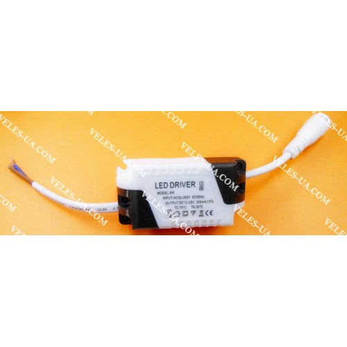 Драйвер для LED 6W, Iвих=300мА , Uвих=12-25VDC, Uвх=85-265VAC 50/60Hz (артикул: 29-3009) Драйвер для LED 6W, Iвих=300мА , Uвих=12-25VDC, Uвх=85-265VAC 50/60Hz (артикул: 29-3009)
