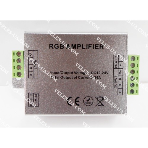 Підсилювач контролера LED AMPLIFIER DC12-24V, 24A, 3x8A , RGB (артикул: 29-3031) Підсилювач контролера LED AMPLIFIER DC12-24V, 24A, 3x8A , RGB (артикул: 29-3031)