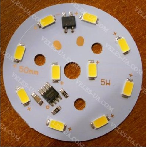 модуль LED d 50mm 5W AC220V 10LED5630 білий теплий (артикул: 29-3702.WW) модуль LED d 50mm 5W AC220V 10LED5630 білий теплий (артикул: 29-3702.WW)