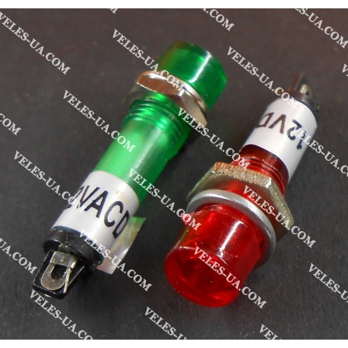 Неонка 12V d=7mm ЗЕЛЕНА в корпусі art:4001 (артикул: 29-4001.GN) Неонка 12V d=7mm ЗЕЛЕНА в корпусі art:4001 (артикул: 29-4001.GN)
