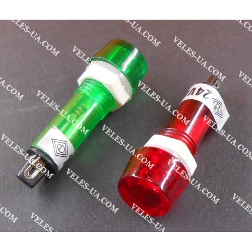 Неонка 24V d=10mm ЗЕЛЕНА в корпусі art:4207 (артикул: 29-4207.GN) Неонка 24V d=10mm ЗЕЛЕНА в корпусі art:4207 (артикул: 29-4207.GN)