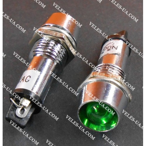 Неонка 220V d=10mm ЗЕЛЕНА в корпусі art:4622-10 (артикул: 29-4622-10.GN) Неонка 220V d=10mm ЗЕЛЕНА в корпусі art:4622-10 (артикул: 29-4622-10.GN)