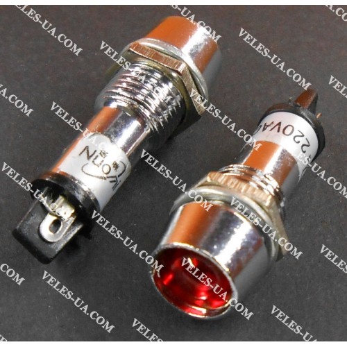 Неонка 220V d=10mm ЧЕРВОНА в корпусі art:4622-10 (артикул: 29-4622-10.RD) Неонка 220V d=10mm ЧЕРВОНА в корпусі art:4622-10 (артикул: 29-4622-10.RD)