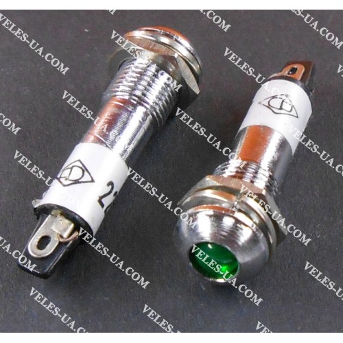 Неонка 220V d=8mm ЗЕЛЕНА в корпусі art:4624 (артикул: 29-4624.GN) Неонка 220V d=8mm ЗЕЛЕНА в корпусі art:4624 (артикул: 29-4624.GN)
