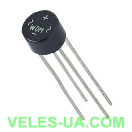 міст 1,5A x 800V 2W800 корпус Круглий, виводи Гнучкі, W0M, W08M (артикул: 2W800) міст 1,5A x 800V 2W800 корпус Круглий, виводи Гнучкі, W0M, W08M (артикул: 2W800)