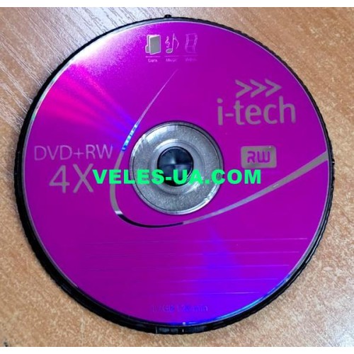 DVD+RW 4,7Gb I-Tech 4x (10pcs cake box) ціна за 1 cd (артикул: 33-1518) DVD+RW 4,7Gb I-Tech 4x (10pcs cake box) ціна за 1 cd (артикул: 33-1518)