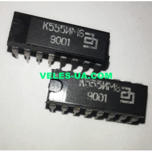К555ИМ6 DIP16 (артикул: 555ИМ6) К555ИМ6 DIP16 (артикул: 555ИМ6)