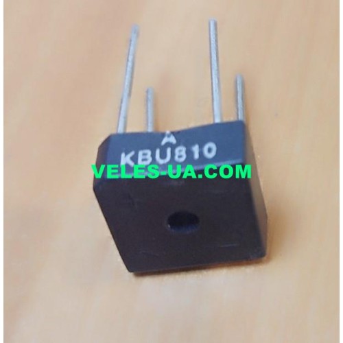 міст 8A x 1000V корпус Квадратний, виводи Гнучкі, BR810, KBU810 (артикул: BR810) міст 8A x 1000V корпус Квадратний, виводи Гнучкі, BR810, KBU810 (артикул: BR810)