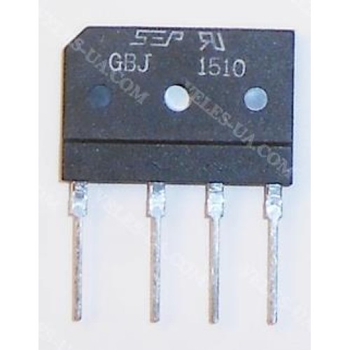 міст 15A x 1000V корпус Гребінка, виводи Гнучкі, GBJ1510, KBJ1510, KBU1510 (артикул: GBJ1510) міст 15A x 1000V корпус Гребінка, виводи Гнучкі, GBJ1510, KBJ1510, KBU1510 (артикул: GBJ1510)
