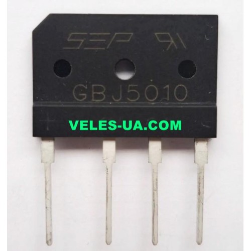 міст 50A x 1000V корпус Гребінка, виводи Гнучкі, GBJ5010, KBJ5010, HD50SB100, D50SB100 (артикул: GBJ5010) міст 50A x 1000V корпус Гребінка, виводи Гнучкі, GBJ5010, KBJ5010, HD50SB100, D50SB100 (артикул: GBJ5010)