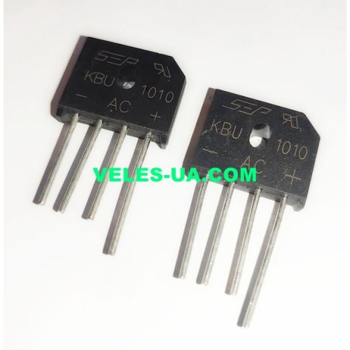 міст 10A x 1000V корпус Гребінка, виводи Гнучкі, KBU1010, RS1007 (артикул: KBU1010) міст 10A x 1000V корпус Гребінка, виводи Гнучкі, KBU1010, RS1007 (артикул: KBU1010)