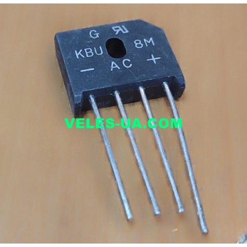 міст 8A x 1000V корпус Гребінка, виводи Гнучкі, KBU810, KBU8M (артикул: KBU8M) міст 8A x 1000V корпус Гребінка, виводи Гнучкі, KBU810, KBU8M (артикул: KBU8M)