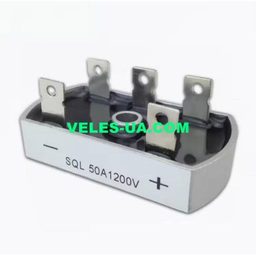 міст 50A x 1200V корпус прямокутний, виводи Плоскі, 3 фази, SQL50A (артикул: SQL50A) міст 50A x 1200V корпус прямокутний, виводи Плоскі, 3 фази, SQL50A (артикул: SQL50A)